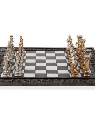 Набір шахів "греція"  чорна доска, 43,3х43,3 см