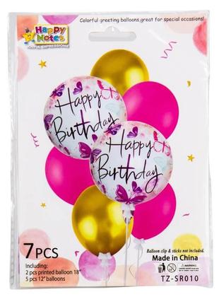 Набор воздушных шаров "с днем рождения"