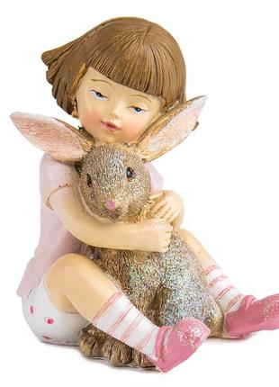 Статуэтка "девочка с кроликом", 10,5 см
