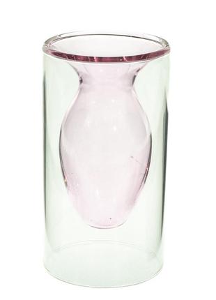 Стеклянная  ваза "пробуждение", 15 см.