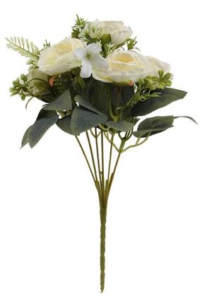 Букет роз "вдохновение", белый, 31 см