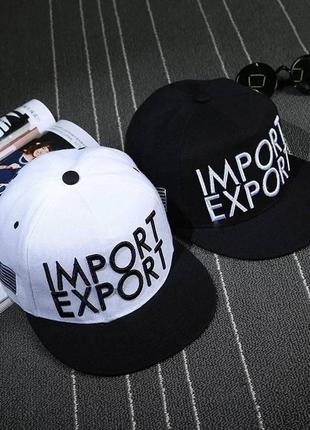 Кепка снепбек import export с прямым козырьком