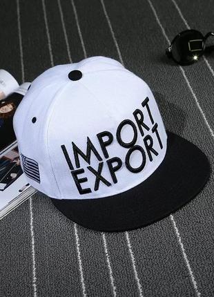 Кепка снепбек import export с прямым козырьком