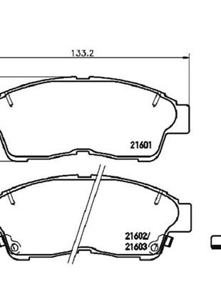 Тормозные колодки Bosch дисковые передние TOYOTA Camry/Corolla...