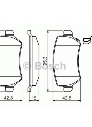 Тормозные колодки Bosch дисковые задние OPEL Astra/Zafira/Meri...