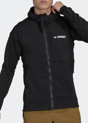 Adidas terrex tech fleece hoodie кофта худи на флисе для спорт...