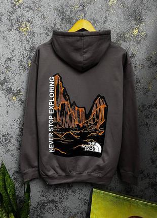 Мужская серая кофта с капюшоном The North Face