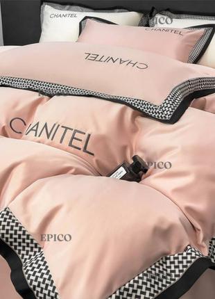 Постельное белье сатиновое " Epico" chanitel евро размер.