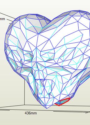 PaperKhan Набор для создания 3D фигур сердце валентинка открыт...
