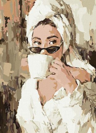 Картина по номерам "Утренний кофе" Идейка KHO4840 40х50 см