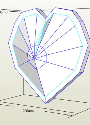 PaperKhan Набор для создания 3D фигур сердце валентинка открыт...