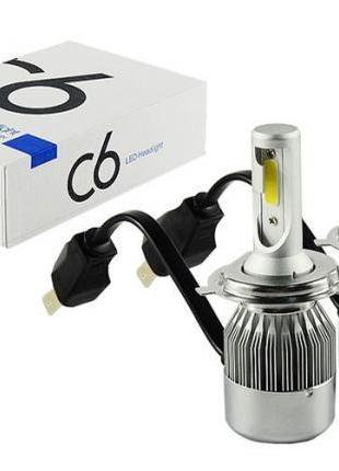 Комплект LED ламп C6 HeadLight H4 12v COB