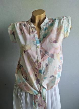 Блуза з бавовни в пастельних тонах