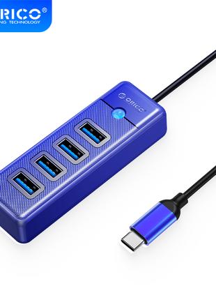 USB-разветвитель ORICO PW4U-C3, хаб на четыре порта с USB Type-C
