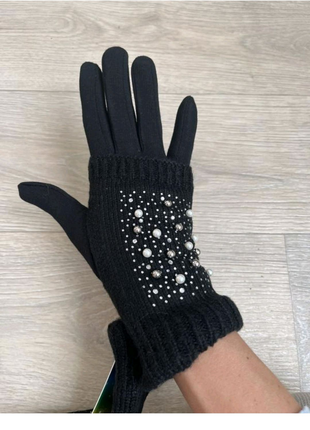 Перчатки теплые черные