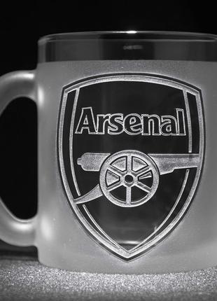 Чашка Арсенал Arsenal для кофе чая 300 мл футбольная чашка