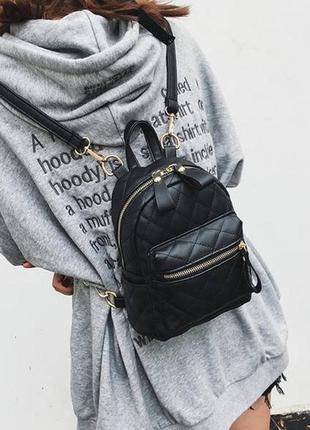 Модный детский мини рюкзак черный
