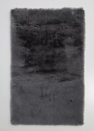 Килим estera штучний кролик на гумовій основі.  колір темно сірий