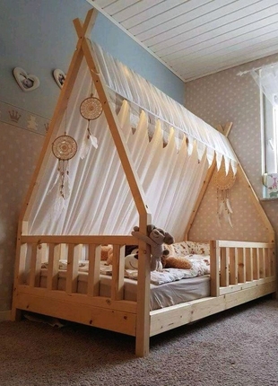Ліжко односпальне під любий розмір матрасу будиночок