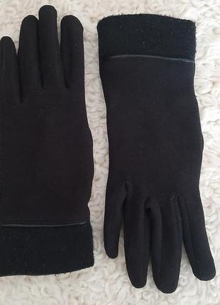 Теплые женские перчатки (текстиль)