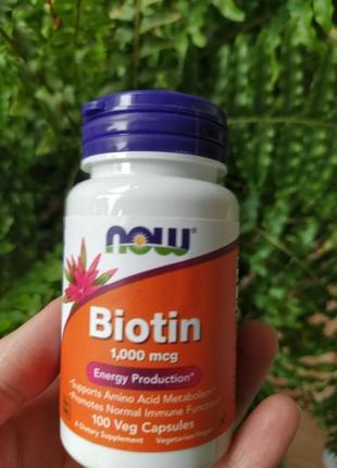 Biotin 1000 now foods біотин