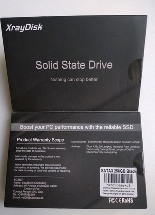 Диск SSD 256 Гб, XrayDisk, Sata 3, накопитель, 550 мб/с