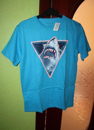 Новая футболка мальчику с акулой 10-12 лет от childrens place,...