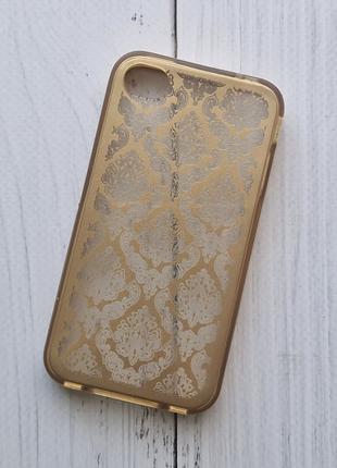 Чехол Apple iPhone 4 / iPhone 4S для телефона силиконовый Gold
