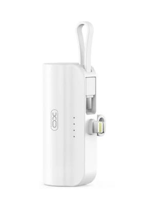 Power Bank XO PB304 Emergency mini 5000mAh для iPhone Белый