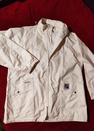 Куртка - ветровка мужская белая EMSMORN. р. 52 Водоотталкивающая.