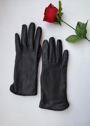 Стильные классические кожаные перчатки H&M Швеция.