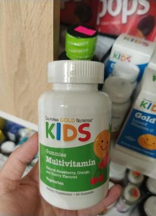 Мультивитамины для детей в жевательных таблетках, без желатина...