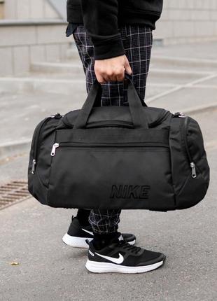 Спортивная сумка найк nike черная тканевая дорожная для тренир...