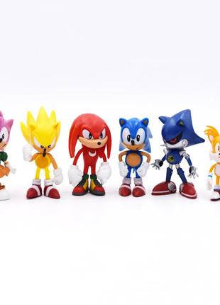 Фигурки "Sonic Tails" 6 героев из мультфильма
