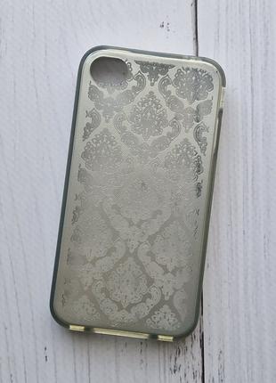 Чехол Apple iPhone 4 / iPhone 4S для телефона силиконовый Серый