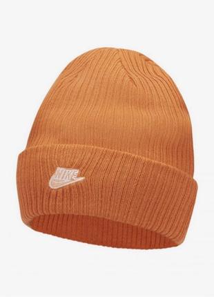 Nike новая унисекс шапка в оранжевом цвете мужская женская зимняя