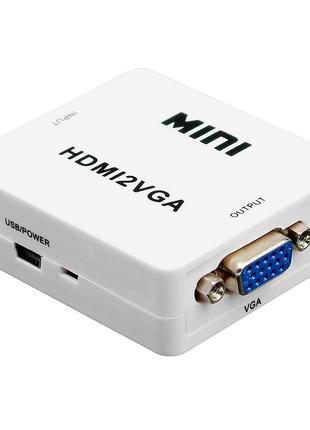 Конвертер відеосигналу HDMI to VGA + аудіоперехідник (4272)