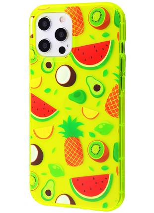 Чехол для Apple Iphone 12 Pro Max фрукты. Цвет: желтый