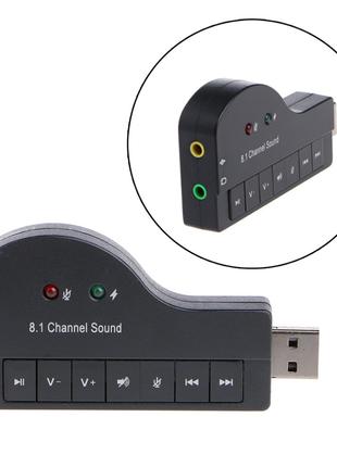Внешняя USB звуковая карта Dellta 8.1 Piano Black (6923)