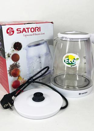 Электрочайник Satori SGK-4105-WT 1,8 л, стильный электрический...