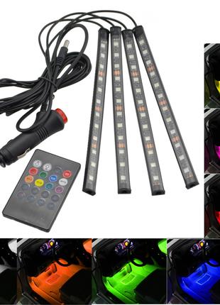 Цветная подсветка для авто водонепроницаемая RGB led HR-01678 ...