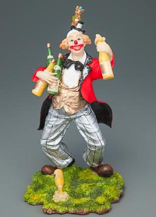 Статуэтка "клоун с шампанским" (15 см)