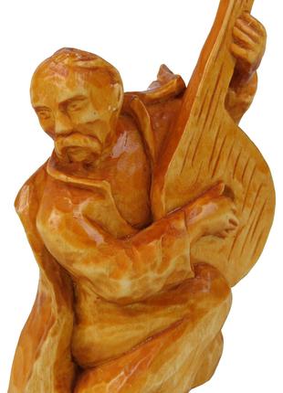 Авторська статуетка ручної роботи з дерева Козак Бандурист