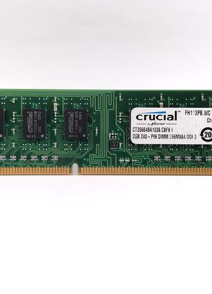 Оперативная память Crucial DDR3 2Gb 1333MHz PC3-10600U (CT2566...