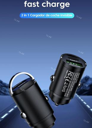 Автомобильная быстрая зарядка OLAF, 100W Quick Charge 3.0 USB Typ