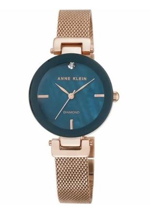 Женские часы anne klein ak/2472nmrg золотобирюзовый наручный