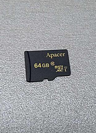Карта флэш памяти Б/У MicroSD 64Gb