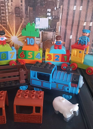 Поезд Лего дупло цыфры+Томас