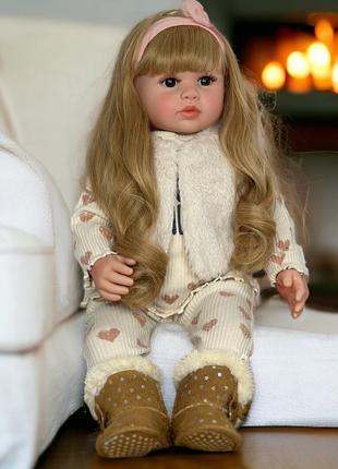 Реалистичная кукла Реборн коллекционная Оливия 60 см