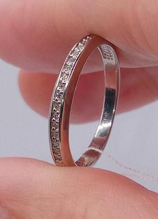 Кольцо дорожка бриллиант белое золото 585 15,5р каблучка діамант